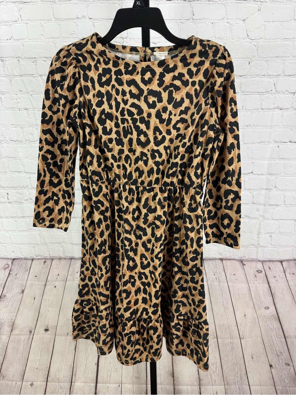 Crewcuts Leopard Cheetah Print Long Sleeve Dress Size 14